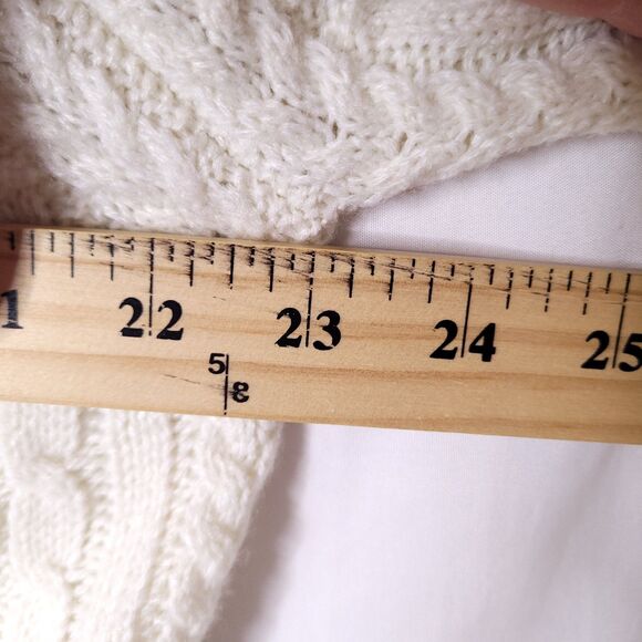 Strut & Bolt Sweater Womens Large Cable Knit Double Ruffle - Picture 7 of 11